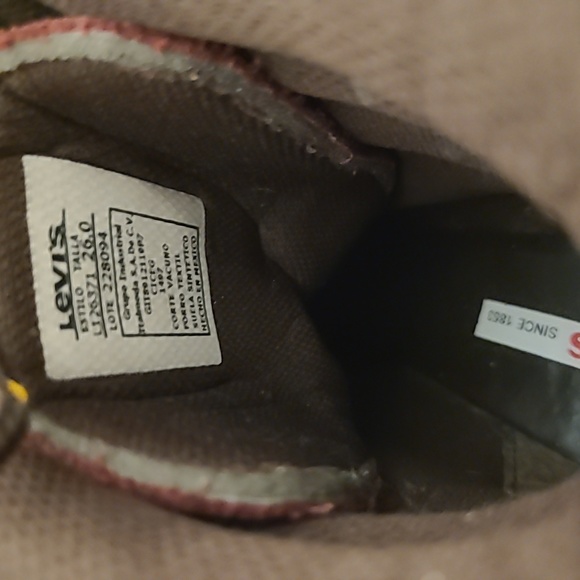 Levi's Size 8.5 Burgundy Red Suede Leather Heeled Work Boots - Picture 5 of 7